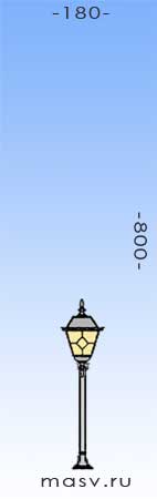 Уличный фонарь, модель 2707 Уличный фонарь, модель 2707