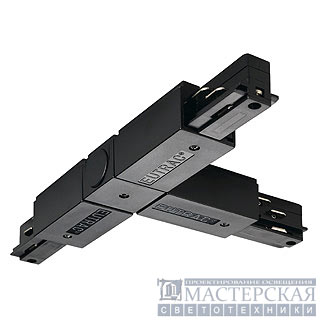 EUTRAC T-connector ground right, black