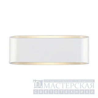 ASSO LED wall lamp, oval, white, 5W LED, 3000K