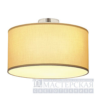 SOPRANA ceiling luminaire, CL-1, round, beige textile, E27, max. 3x 60W