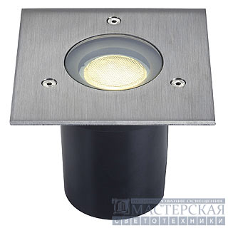 ADJUST GU10 recessed spot, square, stainless steel 304, max. 35W, IP67