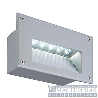 BRICK LED DOWNUNDER wall lamp, rectangular, silvergrey, white LED