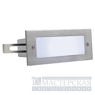 BRICK LED 16 stainless steel 304 wall lamp, brushed, 1W, white, IP44