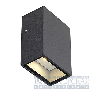 QUAD 1 wall lamp, square, anthracite, LED, 1x3W, 3000K