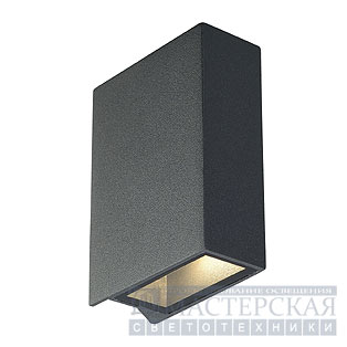 QUAD 2 wall lamp, square, anthracite, LED, 2x3W, 3000K, up-down