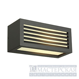 BOX-L E27 wall lamp, square, anthracite, E27, max. 18W