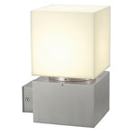 SLV 230706 SQUARE WL светильник настенный IP44 ELD E27 20Вт макс., матирован. алюминий/белый SLV 230706 SQUARE WL светильник настенный IP44 ELD E27 20Вт макс., матирован. алюминий/белый