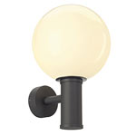 SLV 232005 GLOO PURE WALL светильник настенный IP44 ELT E27 20Вт макс, антрацит/стекло белое SLV 232005 GLOO PURE WALL светильник настенный IP44 ELT E27 20Вт макс, антрацит/стекло белое