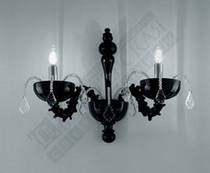 0205009013801 COUTURE P2 WALL LAMP BLACK
