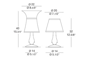  0270345003600 WHITE LAMPSHADE FOR CHEOPE NIGHTTABLE LAMP
