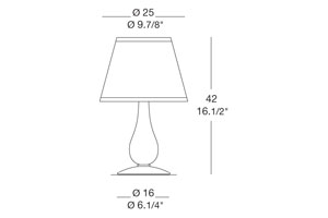  0270319003600 WHITE LAMPSHADE FOR CHEOPE TABLE LAMP