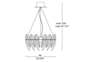  0503321013406 SALOME 12 SUSPENSION TRANSPARENT WITH BULBS