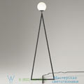 One Globe Atelier Areti black, LED, L48cm, H175cm напольный светильник One-Globe-Floor-Black-cross-based