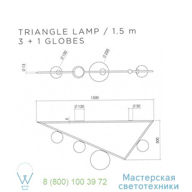  Triangle Atelier Areti L150cm, H50cm   triangle_150_03_1_brass 2