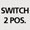 Switch with two lighting positions (high and low) + position 0