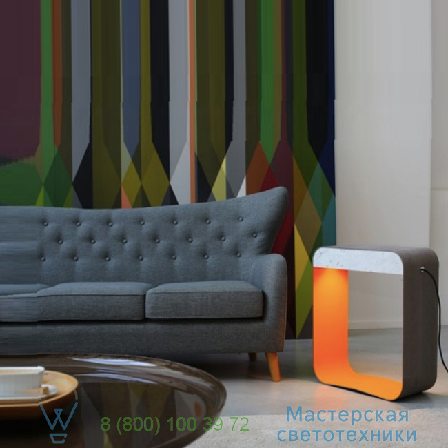  Eau de lumire DesignHeure grey/orange, marbre, H66cm   Lgcedlm 1
