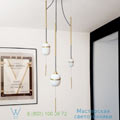 Fleur de Kaolin DesignHeure brass, 28cm, H120cm подвесной светильник Su3fk1g1m1p120