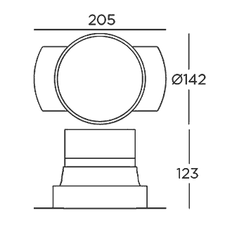 чертеж SIA Leds C4 Technical точечный светильник LED 7 арт. в серии AH16-25V8W1BBWT чертеж SIA Leds C4 Technical точечный светильник LED 7 арт. в серии AH16-25V8W1BBWT