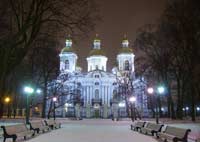 Освещение Никольского Собора в Санкт-Петербурге