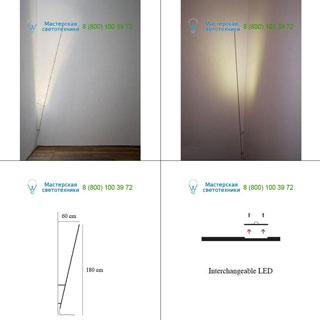 ELSPT01 Catellani & Smith Light Stick p.t. Wall Lamp Nickel/black  