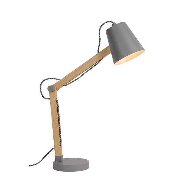 TONY - Desk lamp - E14 - Grey Lucide