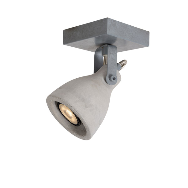 CONCRI-LED - Ceiling spotlight - Ø 9 cm - LED Dim. - GU10 - 1x5W 3000K - Grey Lucide