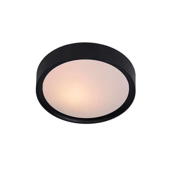LEX - Flush ceiling light - Ø 25 cm - E27 - Black Lucide