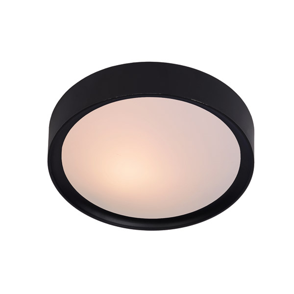 LEX - Flush ceiling light - Ø 33 cm - E27 - Black Lucide