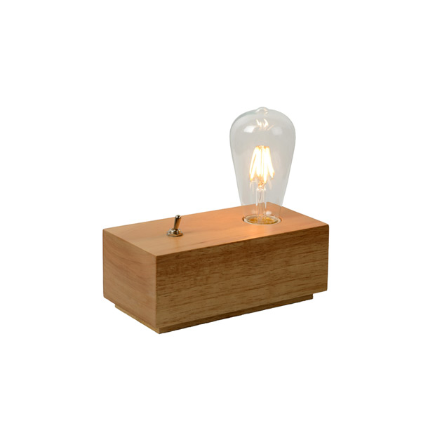 EDISON - Table lamp - LED - E27 - 1x5W 2700K - Light wood Lucide