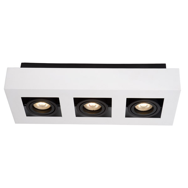 XIRAX - Ceiling spotlight - LED Dim. - GU10 - 3x5W 3000K - White Lucide