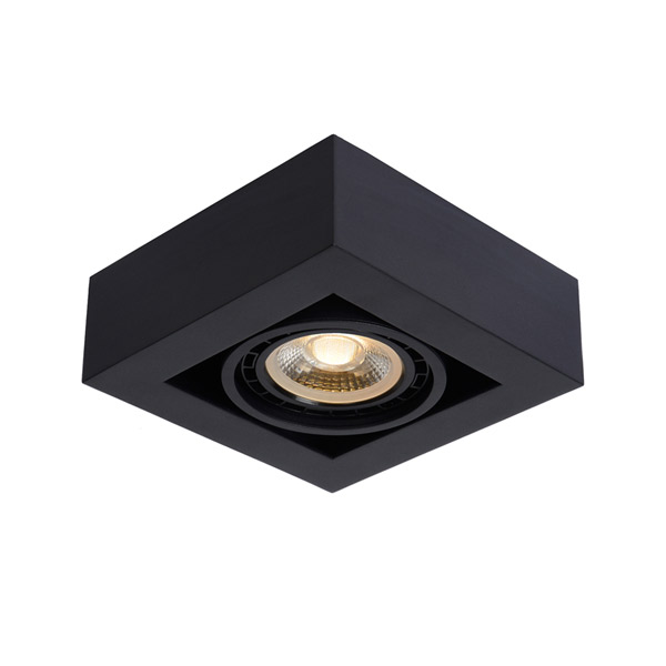ZEFIX - Ceiling spotlight - LED Dim to warm - GU10 - 1x12W 2200K/3000K - Black Lucide