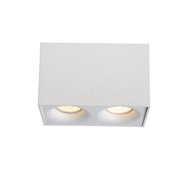 BENTOO-LED - Ceiling spotlight - LED Dim. - GU10 - 2x5W 3000K - White Lucide