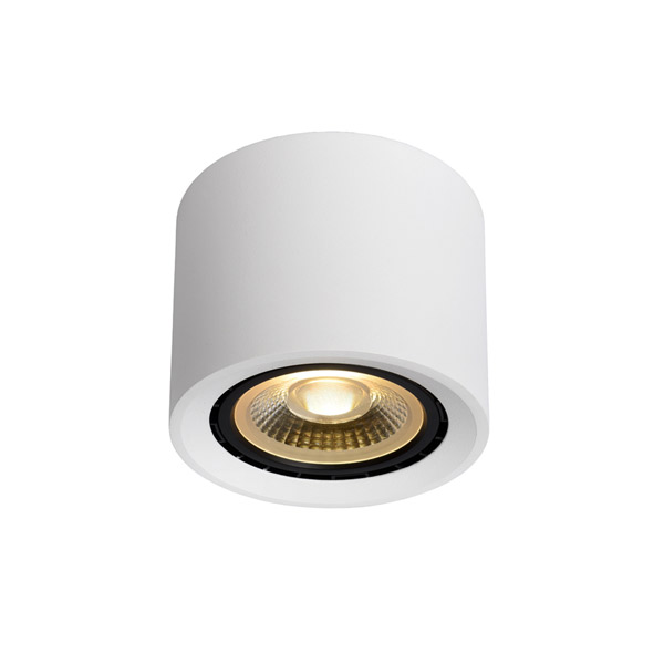 FEDLER - Ceiling spotlight - Ø 12 cm - LED Dim to warm - GU10 - 1x12W 2200K/3000K - White Lucide