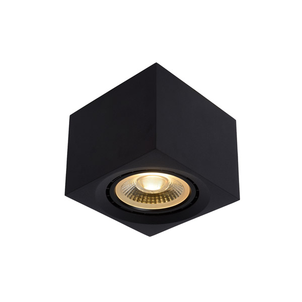 FEDLER - Ceiling spotlight - LED Dim to warm - GU10 - 1x12W 2200K/3000K - Black Lucide
