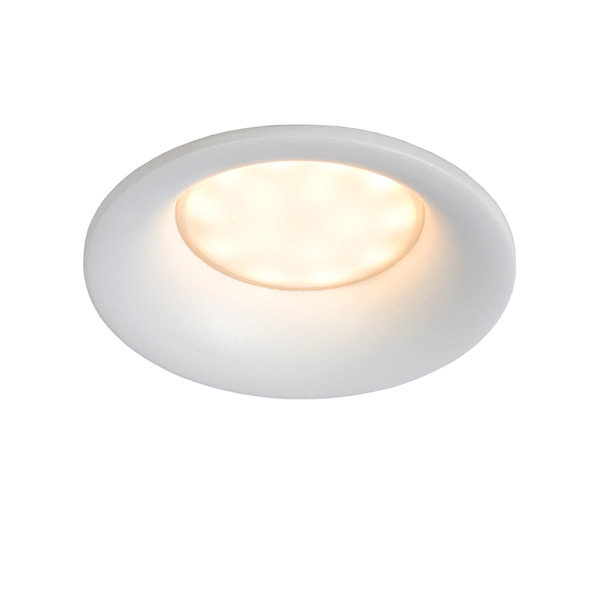 ZIVA - Recessed spotlight Bathroom - Ø 8,5 cm - GU10 - IP44 - White Lucide