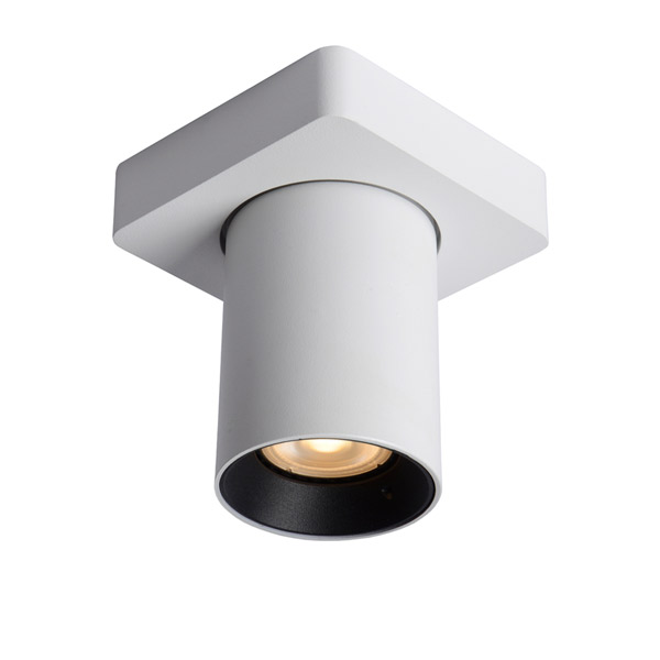 NIGEL - Ceiling spotlight - LED Dim to warm - GU10 - 1x5W 2200K/3000K - White Lucide