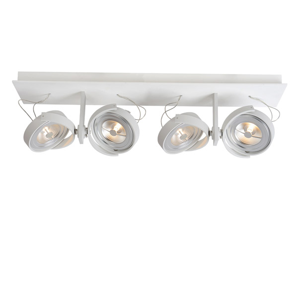 SPECTRUM - Ceiling spotlight - LED Dim. - AR111 - 4x12W 2700K - White Lucide