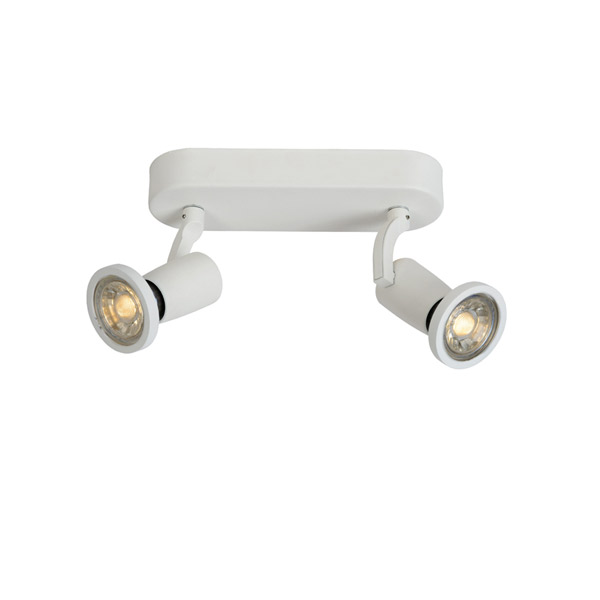 JASTER-LED - Ceiling spotlight - LED - GU10 - 2x5W 2700K - White Lucide