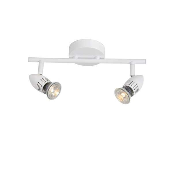 CARO-LED - Ceiling spotlight - LED - GU10 - 2x5W 2700K - White Lucide