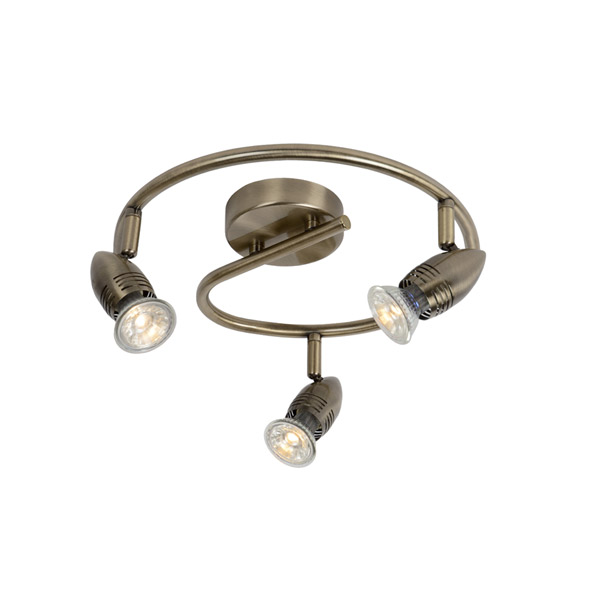 CARO-LED - Ceiling spotlight - Ø 31 cm - LED - GU10 - 3x5W 2700K - Bronze Lucide