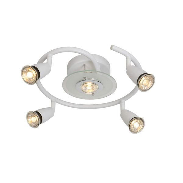 BINGO-LED - Ceiling spotlight - Ø 41 cm - LED - GU10 - 5x5W 2700K - White Lucide