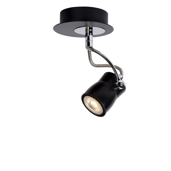 SAMBA - Ceiling spotlight - Ø 10 cm - LED Dim. - GU10 - 1x5W 3000K - Black Lucide