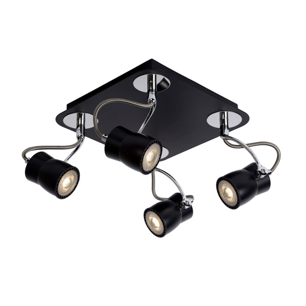 SAMBA - Ceiling spotlight - LED Dim. - GU10 - 4x5W 3000K - Black Lucide