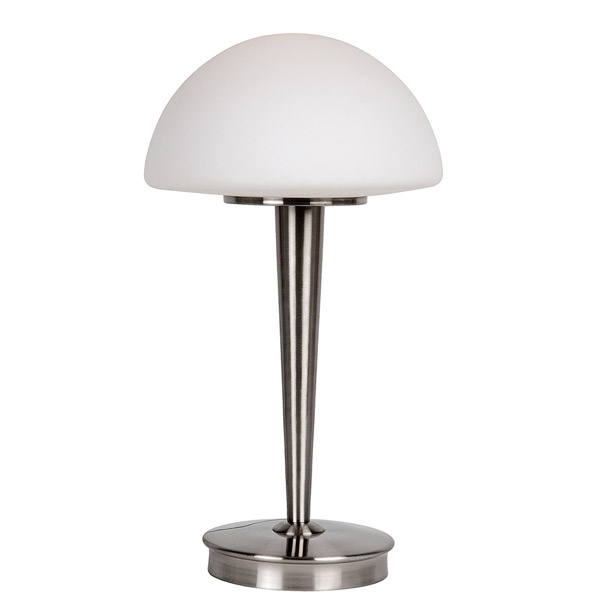 TOUCH - Table lamp - Ø 23 cm - E14 - 3 StepDim - Satin Chrome Lucide