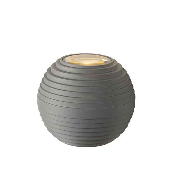 AYO - Wall light Outdoor - Ø 9 cm - LED - 2x3W 2700K - IP54 - Grey Lucide