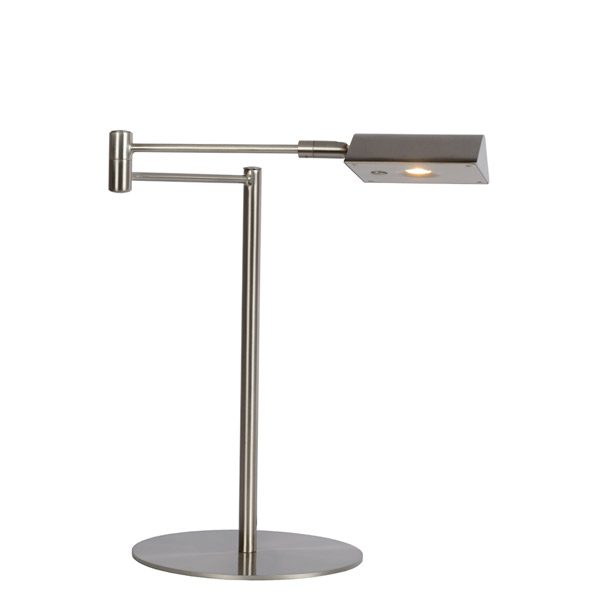 NUVOLA - Desk lamp - Ø 20 cm - LED Dim. - 1x9W 3000K - Satin Chrome Lucide