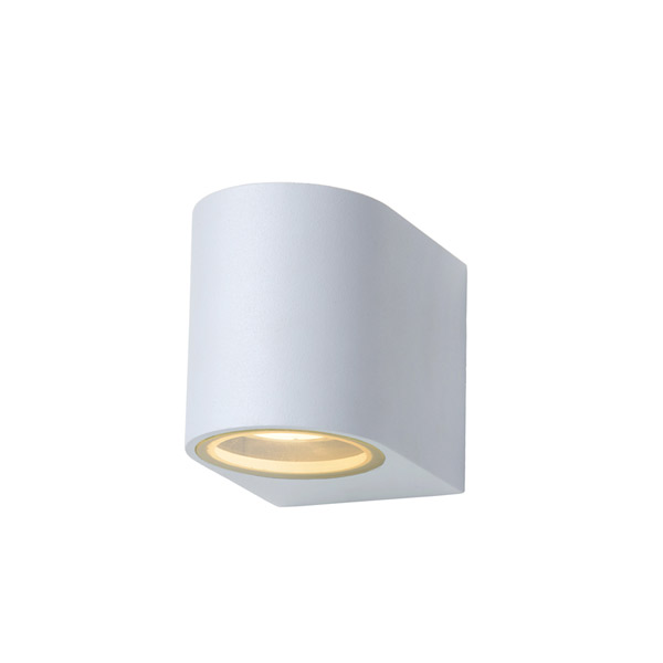 ZORA-LED - Wall spotlight Outdoor - LED Dim. - GU10 - 1x5W 3000K - IP44 - White Lucide