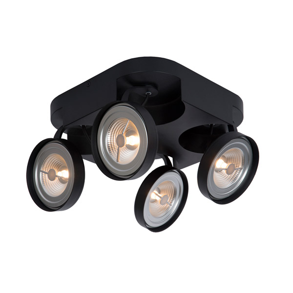 VERSUM AR111 - Ceiling spotlight - LED Dim. - AR111 - 4x10W 2700K - Black Lucide