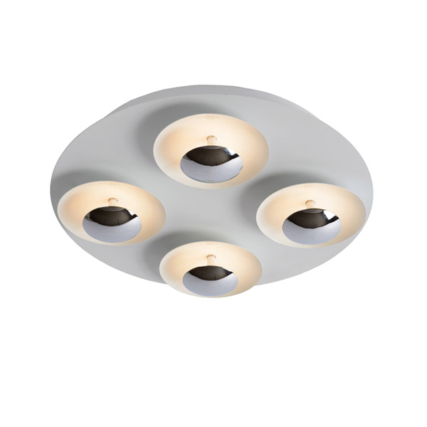 AMINE - Flush ceiling light - Ø 36 cm - LED Dim. - 4x5W 3000K - White Lucide