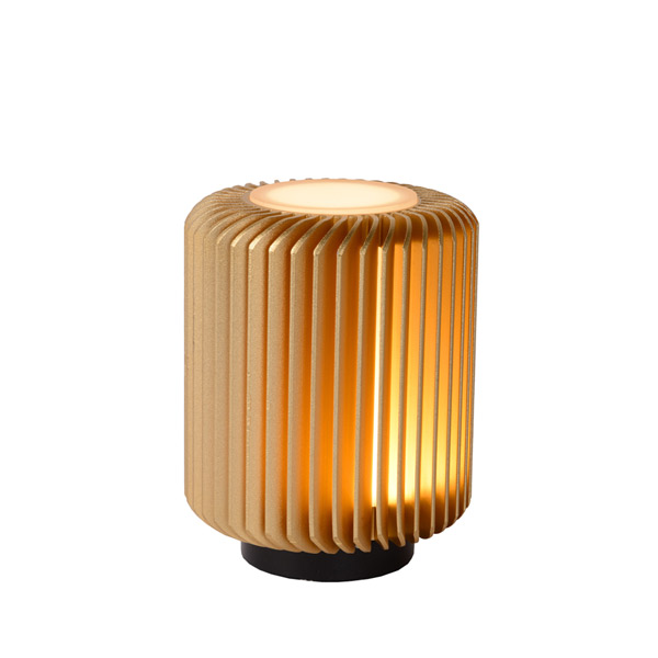 TURBIN - Table lamp - Ø 10,6 cm - LED - 1x5W 3000K - Matt Gold / Brass Lucide